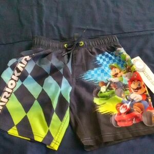 Kids Graphic Shorts - Black and Green